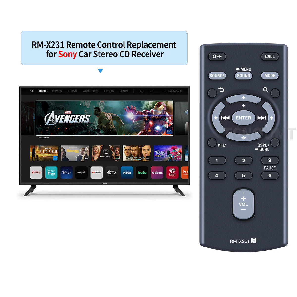 RM-X231 For Sony Disc Player Remote Control MEXN5100BT WX-900BT WXGS920BH