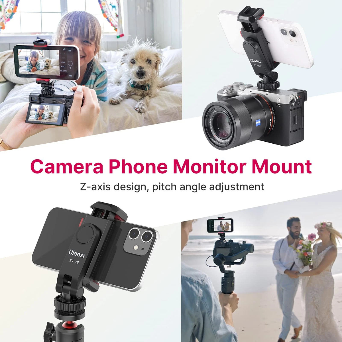 Phone Tripod Mount Holder for iPhone - ULANZI ST-06S Camera 10*8*6cm,