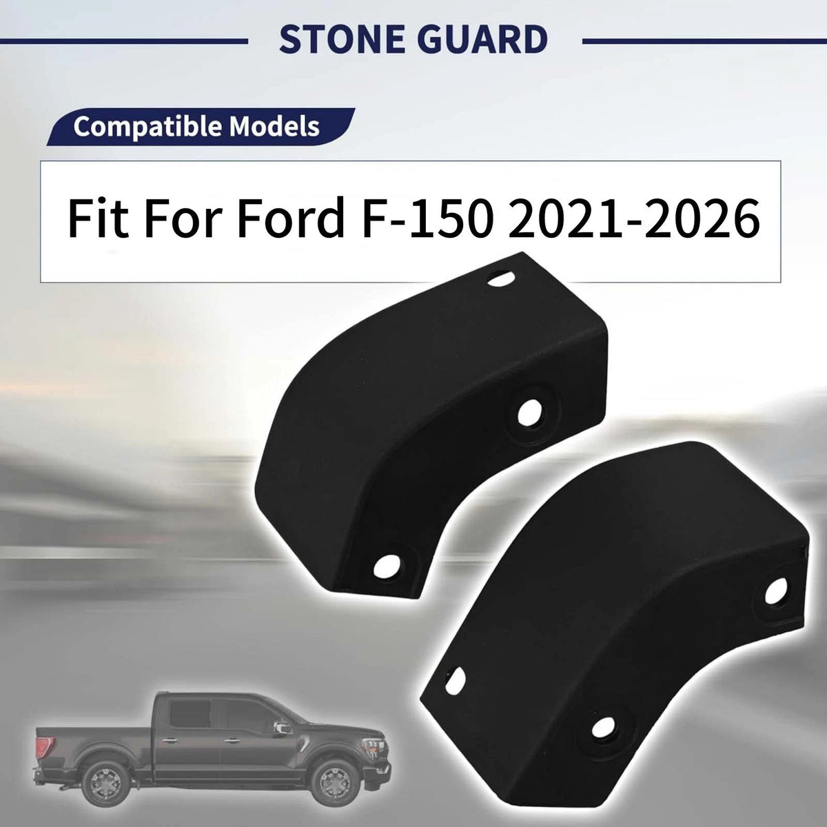 Rear Mud Stone Guard Cover Pair For Ford F150 2021 2026 Wear Resistant Styling