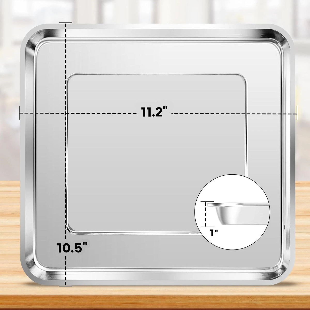 GCQ Air Fryer Grill Pan for Nuwave Bravo 11.2 x 10.5 x 1 inch, Silver