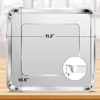 GCQ Air Fryer Grill Pan for Nuwave Bravo 11.2 x 10.5 x 1 inch, Silver