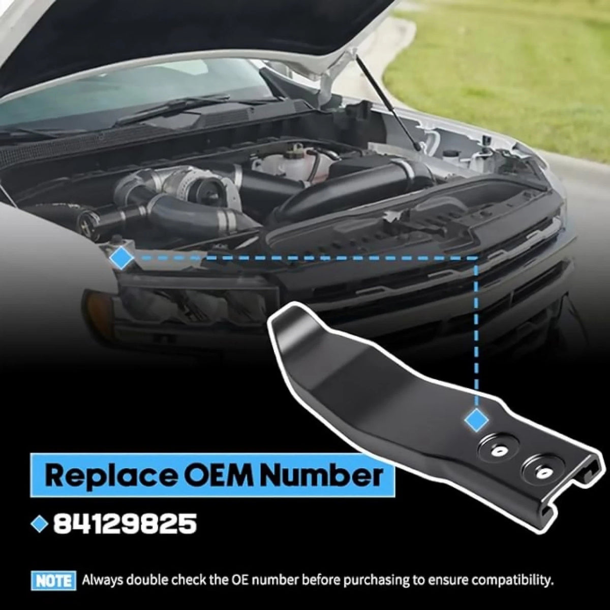 84129825 Hood Release Handle Easy Install For Chevrolet Silverado 1500 2019-2025