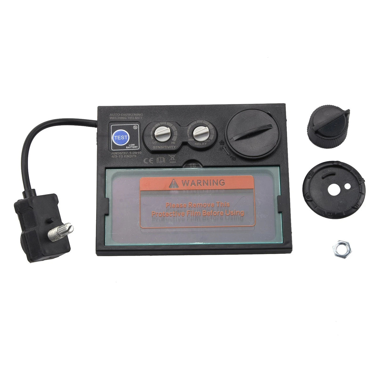 Solar Automatic On/Off Darkening Welding Helmet Len Filter + Protortion Sheet B