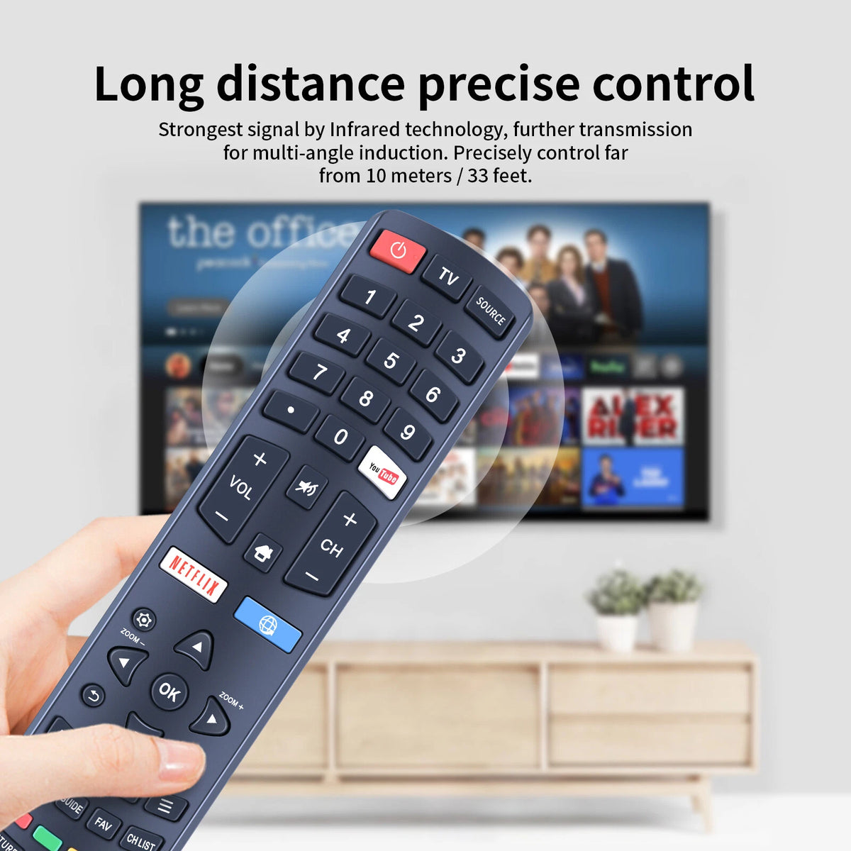 RC311S Remote Control Replace For Quasar 06-531W52-TY01X Q32HST2 Smart LED TV