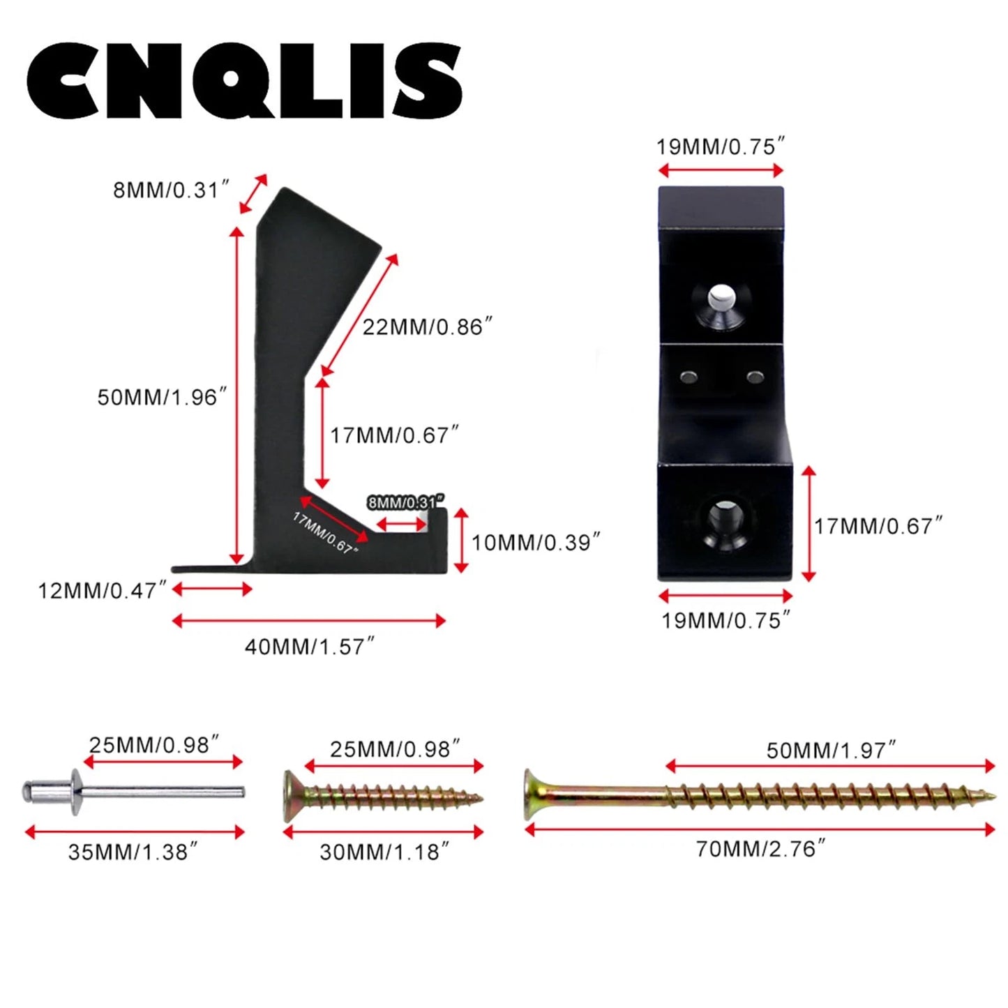 CNQLIS Squeaky Floor Repair Kit,Repair Kit Can be Safely  5/8 inch, Black
