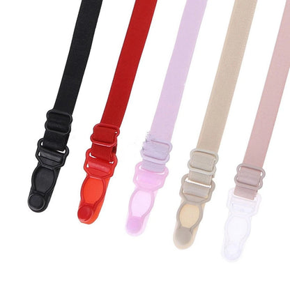 5pcs Women Elastic Band Non-Slip Adjustable Bra Straps Holder with Clip