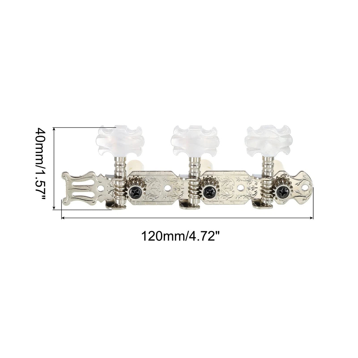 PATIKIL Guitar Tuning Pegs Machine Heads 120mm x 40mm, Silver Tone