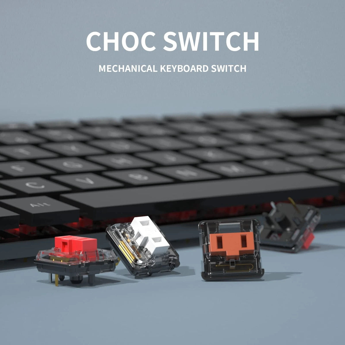 KAILH Official Store Low Profile Switch 1350 Chocolate 10PCS, Choc Red