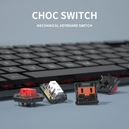 KAILH Official Store Low Profile Switch 1350 Chocolate 10PCS, Choc Red