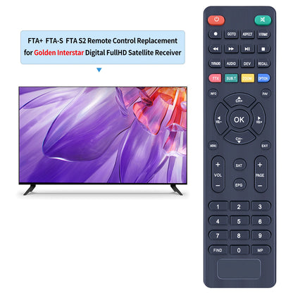 Replacement Remote Control For Golden Interstar HD FTA+, FTA-S, FTA S2