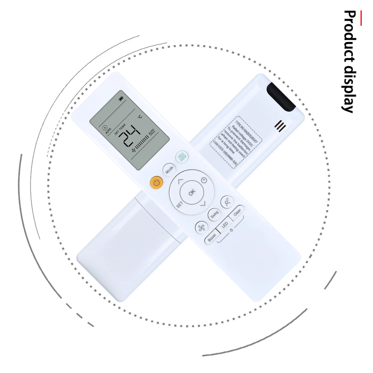 RG10A(B2S)/BGEF Remote Control For Midea/Carrier/System Air Conditioner
