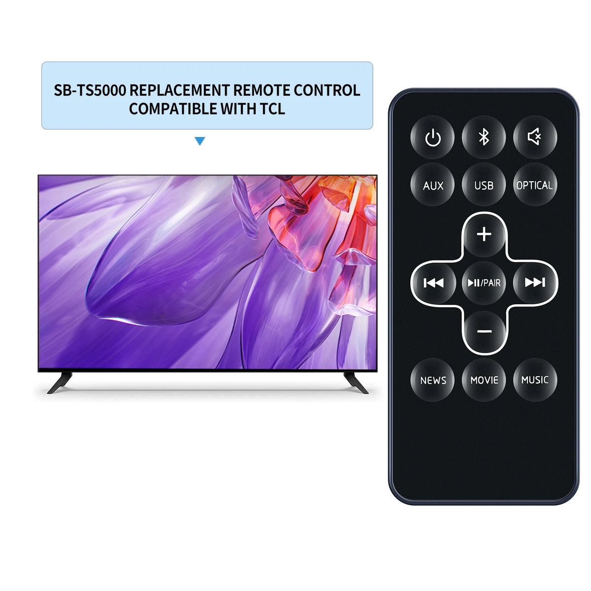 Replacement Remote Control For TCL TS5000 Soundbar