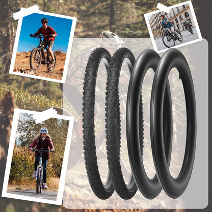 2 Pack Mountain Bike Tire Set,26x1.95-Inch Foldable 26x1.95", 26X1.95