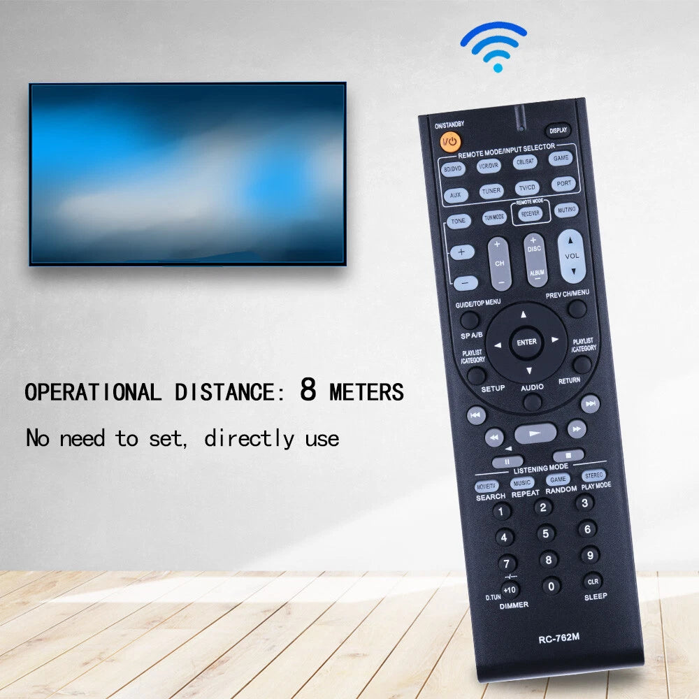 RC-762M Remote Control For Onkyo AV Receiver HT-R290 HT-R380 HT-R538 AVX-290