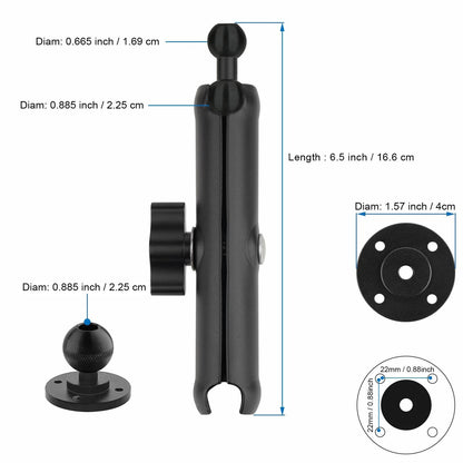 Mippko Wall Mount Phone Holder for Truck/Car/Boat/Wall/Desk,Compatible Black