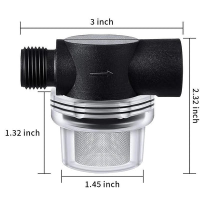 Fugedox Water Pump Filter 255-213 - Twist-On Strainer - 1/2 Inch, Black