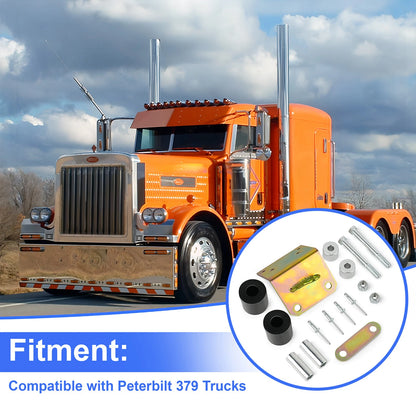 For Peterbilt 379 Lower Roller Bracket Kit Bundle with Rollers & Hardware