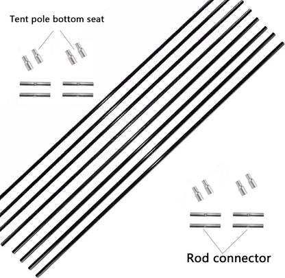 DIY Tent Pole, Replacement Greenhouse 17 inches- 36 packs( black)