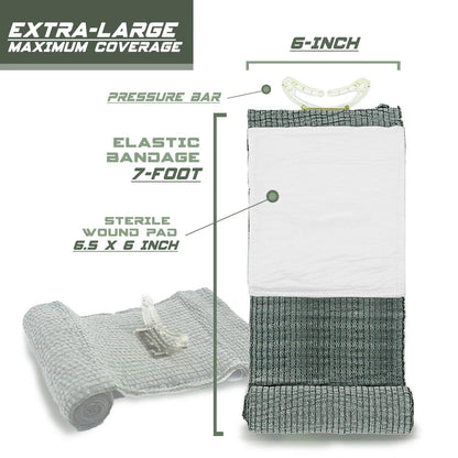 EVERLIT Israeli 6 Inch Emergency Bandage Compression 6 (Pack of 3)
