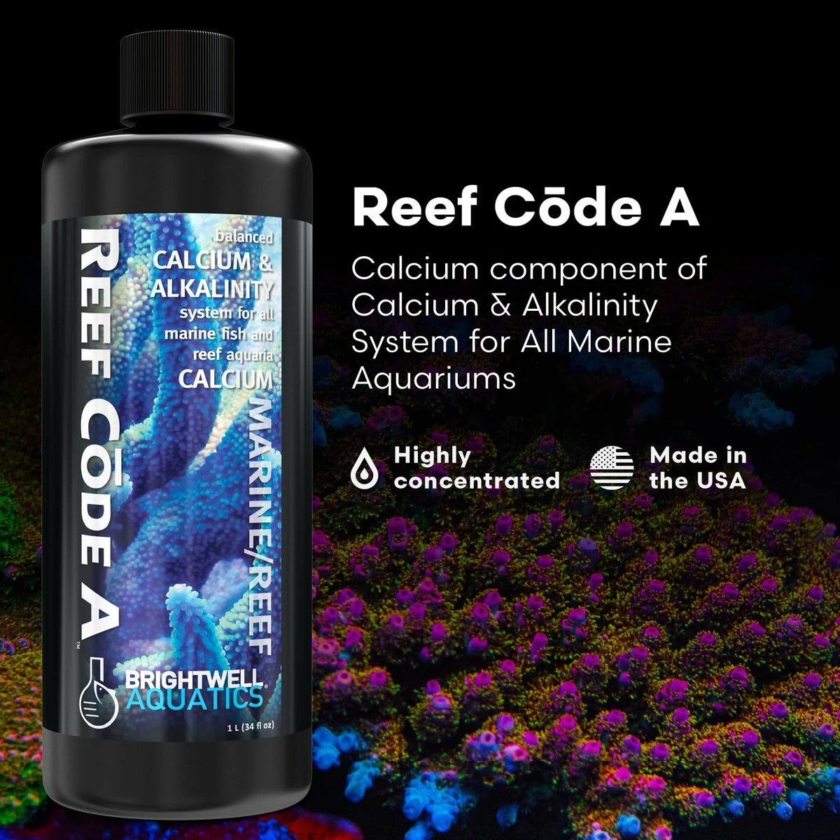 Brightwell Aquatics - Reef Code A - Balanced Calcium & Alkalinity System 1-L