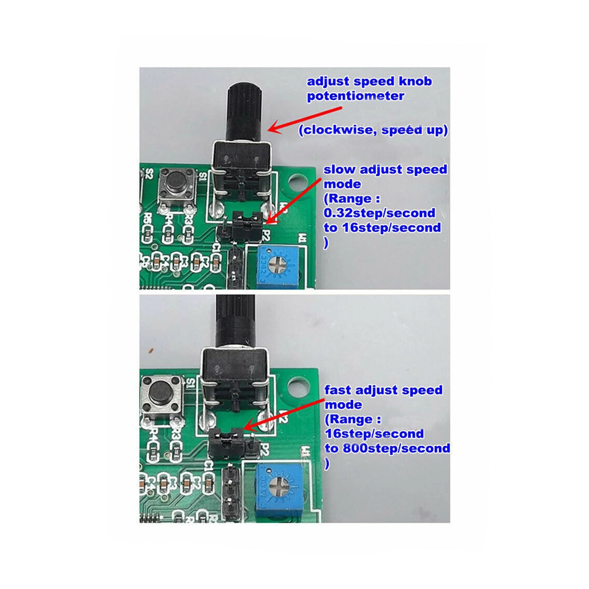 2-PHASE&4-Phase 5-Wire Stepper Motor DC 5v-12v Driver Board Speed Controller