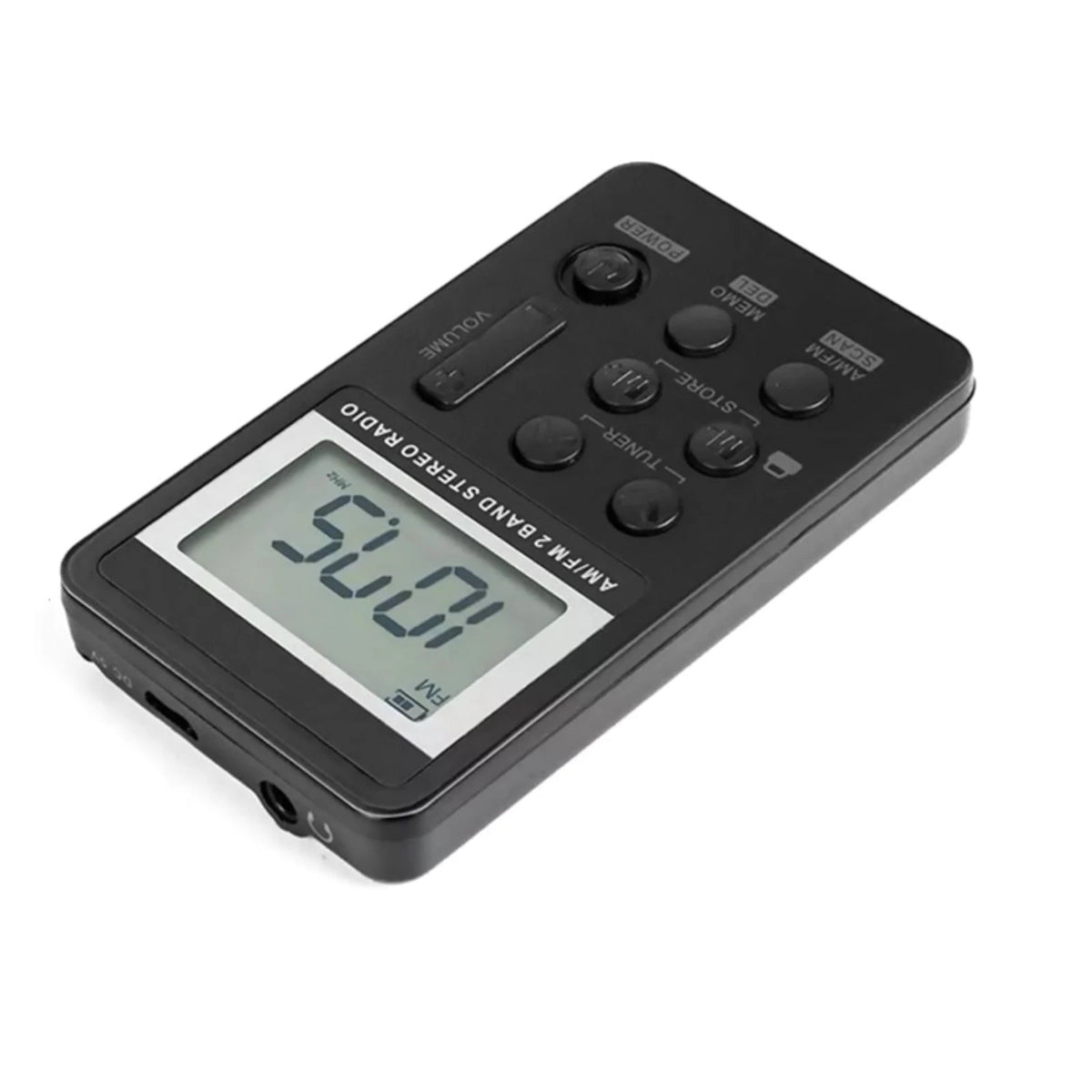 Digital Portable Pocket LCD AM FM Radio Stereo USB Rechargeable w/Earphone