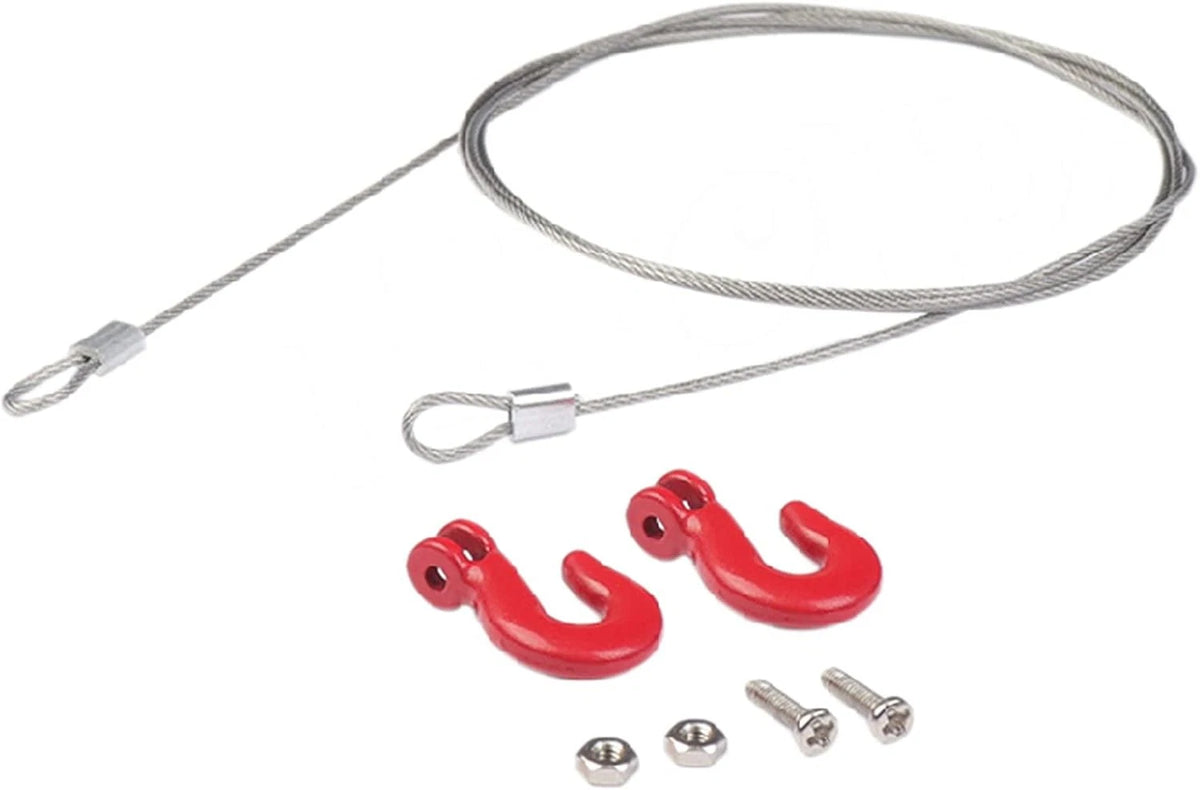 RC Trailer Chain Hook Tow Rope Winch Shackles for 1/10 Crawler TRX4 Axial...