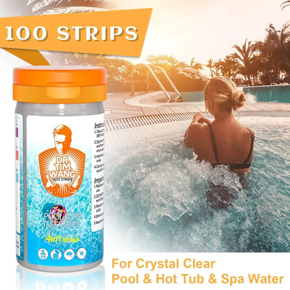 Dr.Tim.Wang Pool and Hot Tub 4 IN 1 Test Strips, 4 1 Strips