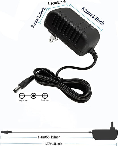 12.6V 2A AC/DC Adapter Wall Charger 100-240 AC to DC 12.6volt 2A, Black