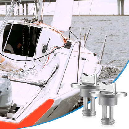 Ripeng Boat Drain Plug Stainless Steel Marine Oval Garboard Red
