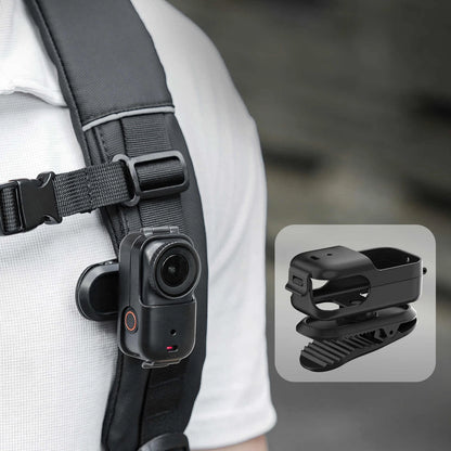 For DJI Osmo Nano Backpack Strap Mount Clip, Portable 360 Rotation Strong Grip