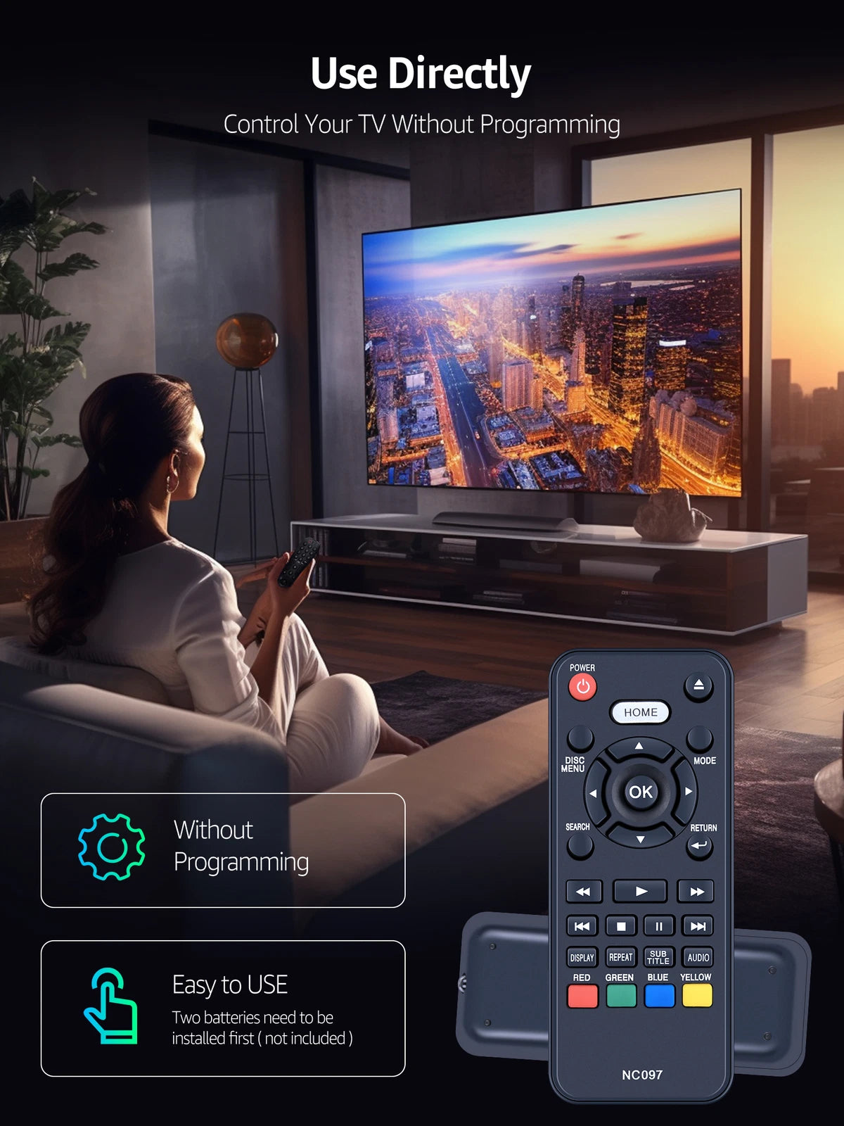 NC097 NC097UL Remote Control For Sanyo FWBP807FP