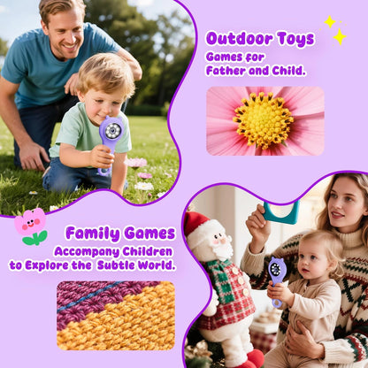 Microscope for Kids - Electronic Handheld Magnifying Glass 1 Pcs, Purple