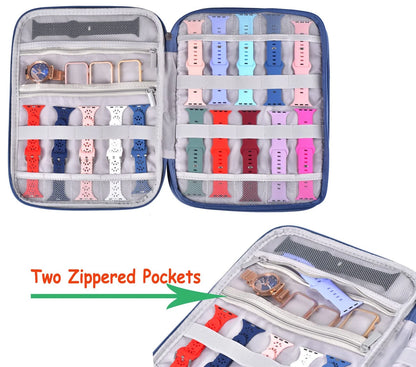 ZFZGFRCS Watch Band Storage Case Less than 2 inches (thickness), Blue-Purple