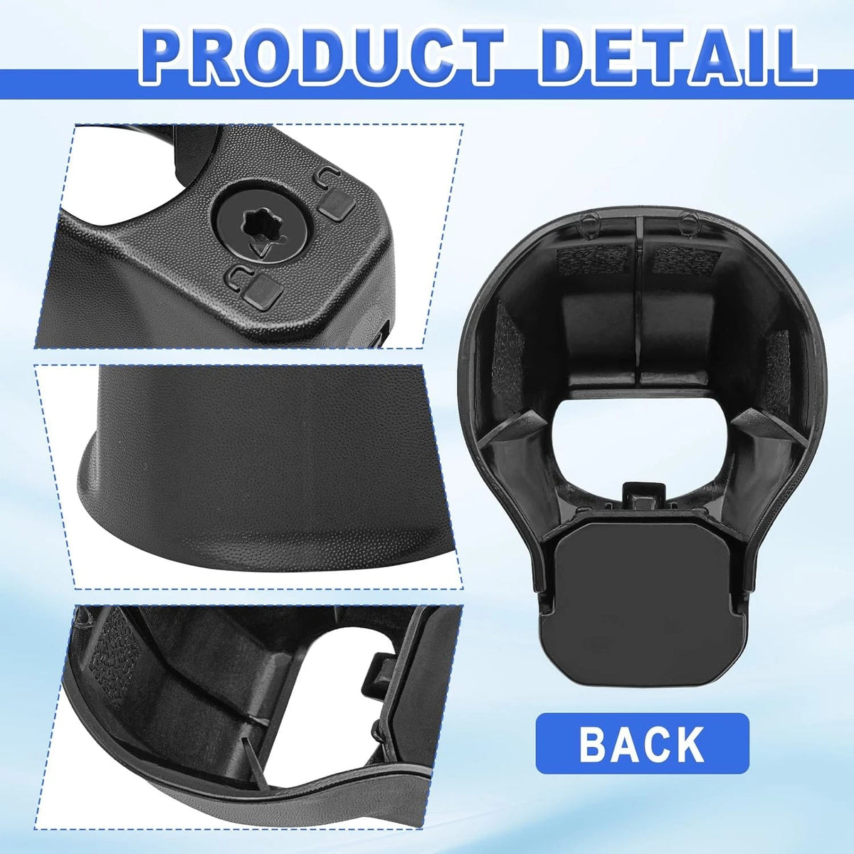 Backup Camera Bezel Trim Rear View Cover Case Black Aluminum Wheels...