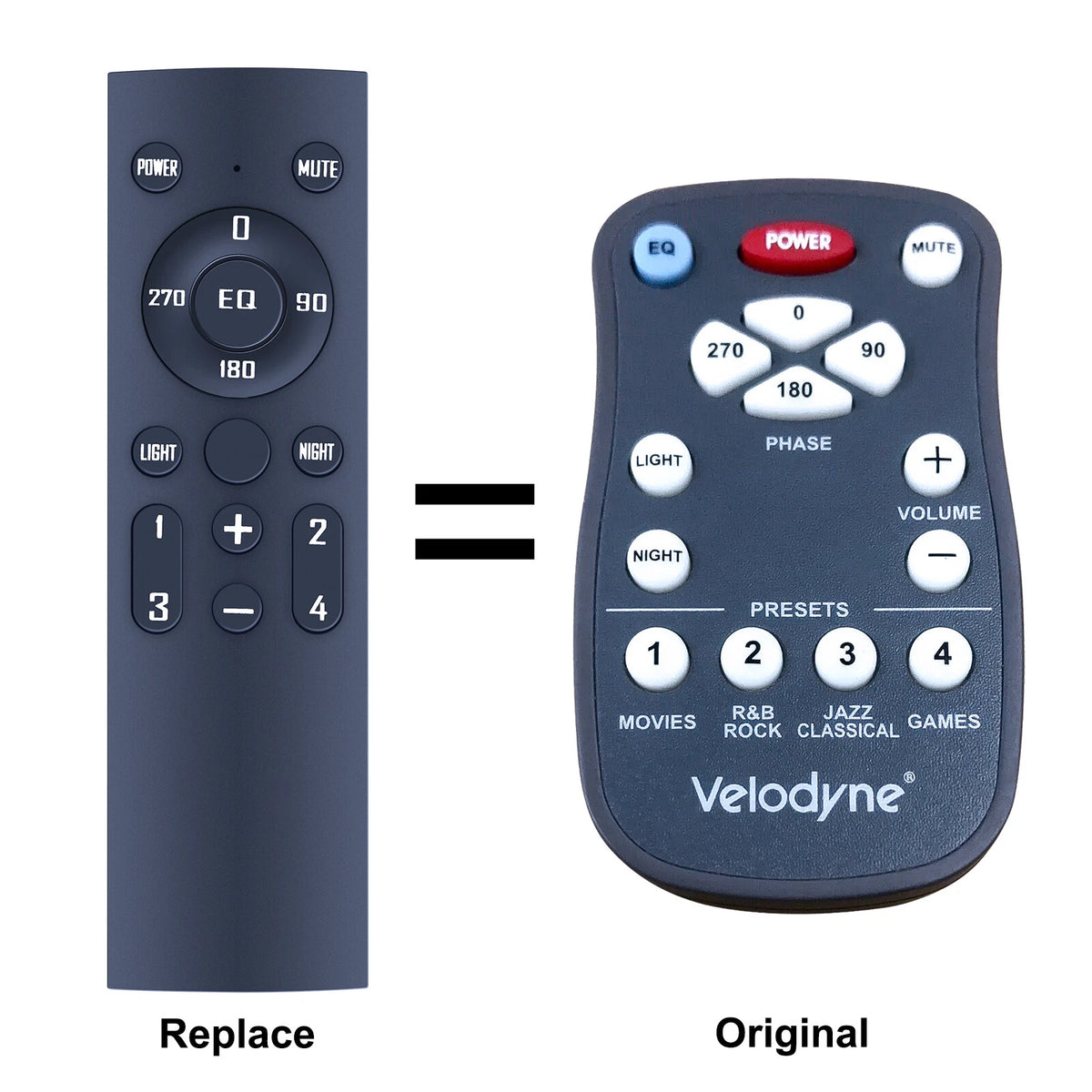 Remote Control For Velodyne Acoustics 79-023 DLS-3500R Home Theater Subwoofer