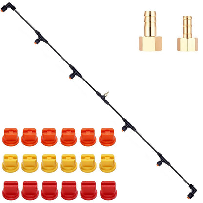 6 Nozzles 18 nozzle tips, 2 sizes (3/8 inch or 1/2 inch), Sprayer Boom Wand