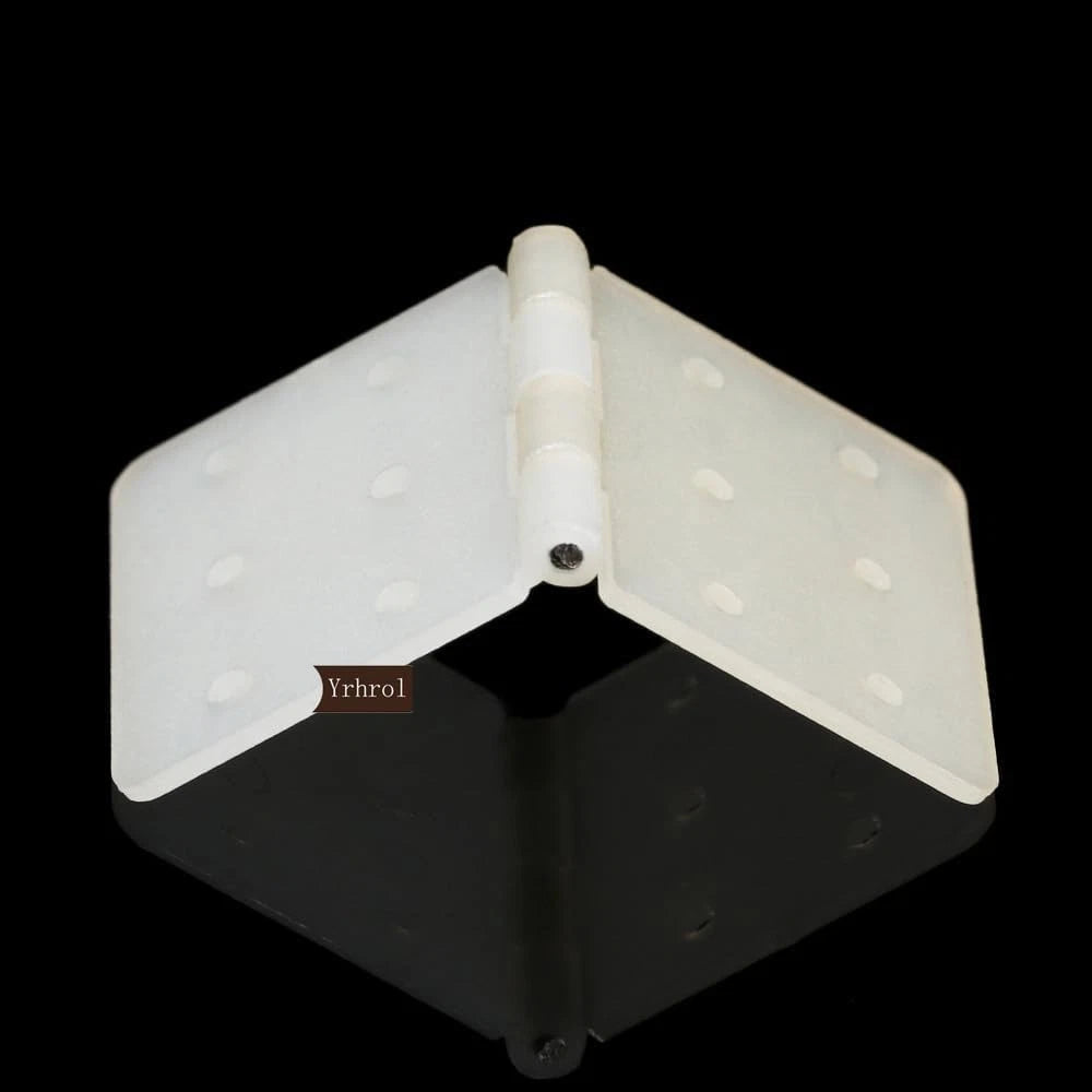 60 Pack 3Sizes Pinned Nylon Hinges for RC Airplane Model 60PCS, White