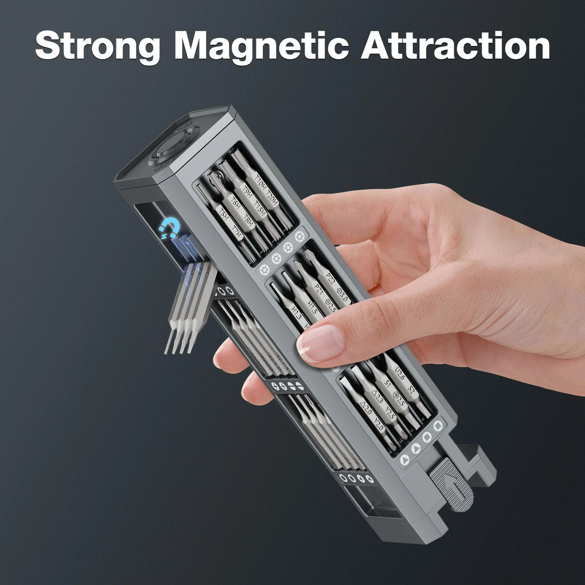 WORKPRO 60-in-1 Precision Screwdriver Set with Pop-up Magnetic Case, Grey