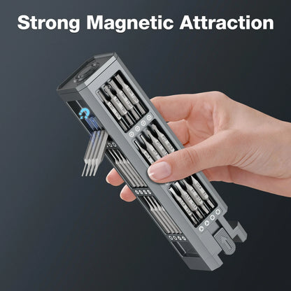WORKPRO 60-in-1 Precision Screwdriver Set with Pop-up Magnetic Case, Grey