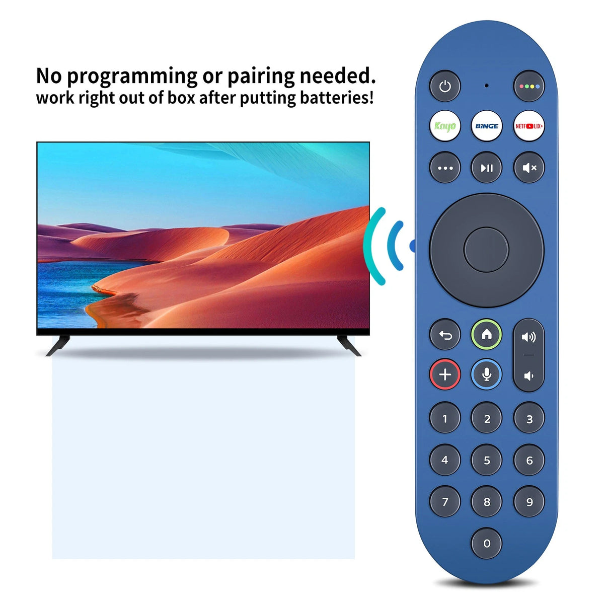 LC203-01-FXTL-blu Voice Remote Control For Hubbl TV Box