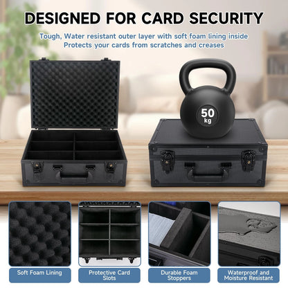 Trading Card Storage Box for 3" X 4" 35pt Toploaders 600+, Sturdy XL, Black