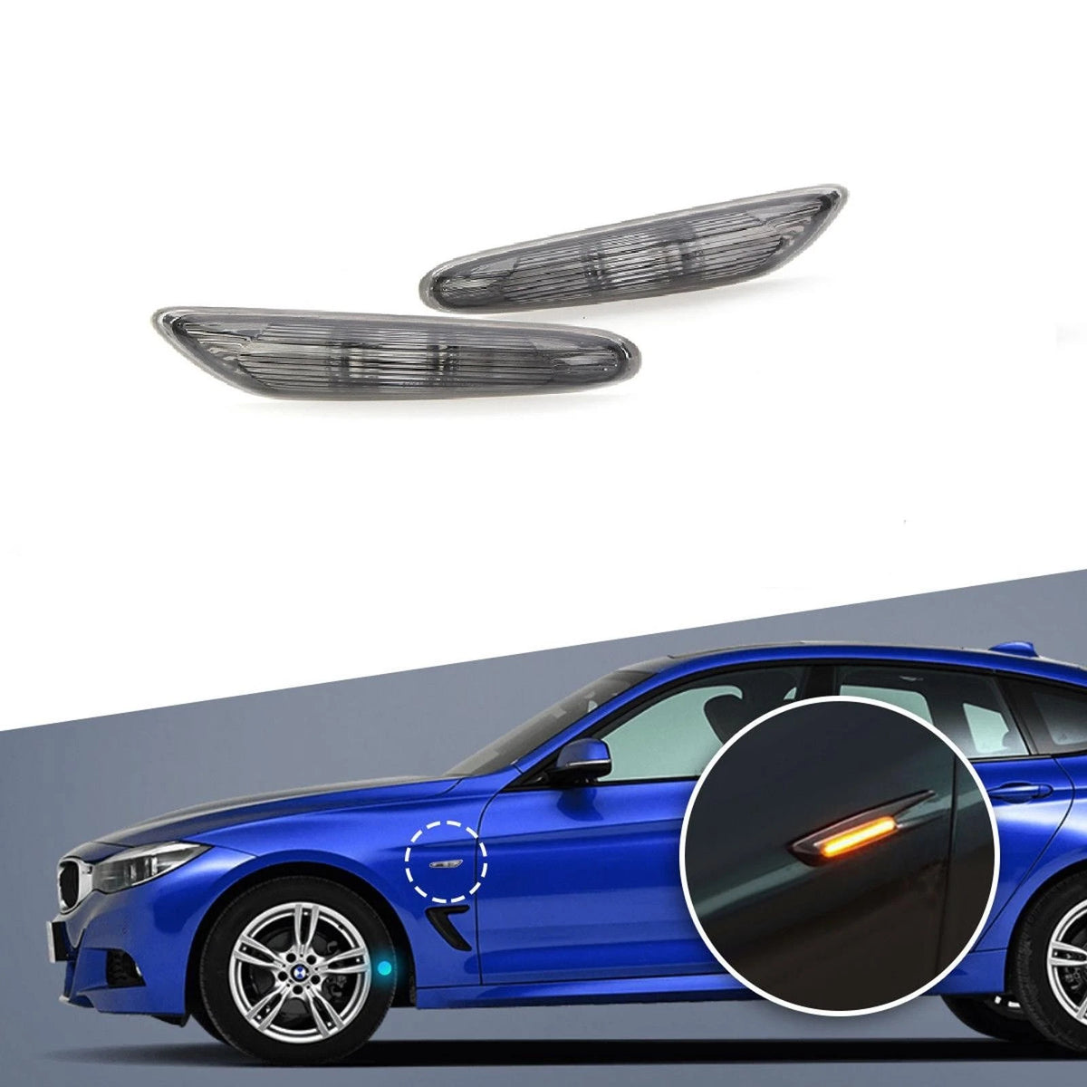 12V Side Marker Turn Signal Light Smoke Lights For BMW E90 E91 E92 E93 06-11