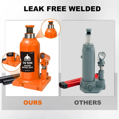Jack Boss Bottle 10 Ton (20,000 LBs) Hydraulic Car Jack, 10 TON, Orange