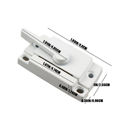 2-Piece Sliding Window Lock, Cam Sash Security Lock for Double White