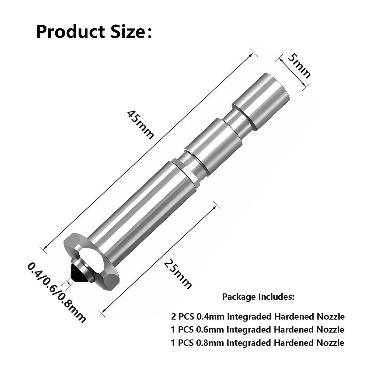 Kobra 3 Max Nozzle 0.4/0.6/0.8MM, Integrated Quick Swap Hardened Steel...