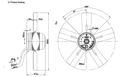 Ebmpapst Fan A2E300-AC47-01 Axial Fan AC 230V 0.62/0.88A 140/200W Cooling Fan