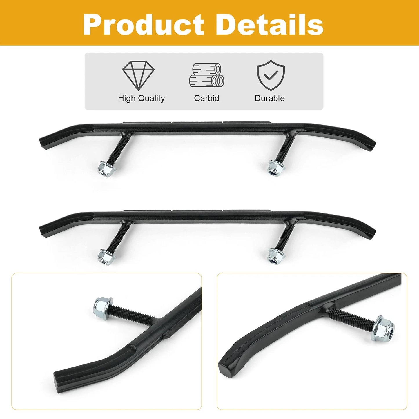 6" Carbides for Ski-Doo 2006-2022 models w/Pilot 5.7, 6.9 or X Skis