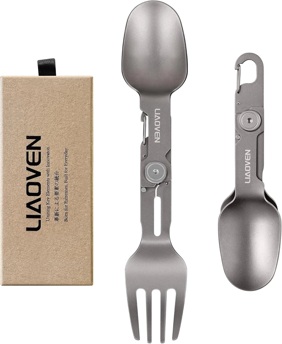 Titanium Spork 3 in 1 Folding Camping Fork and Spoon, Ultra Spork-1pc
