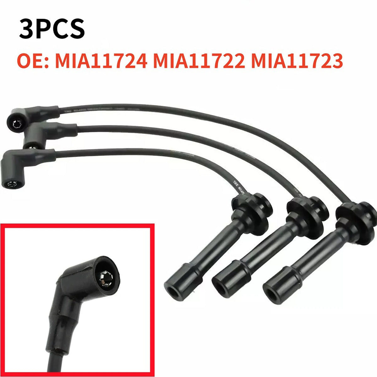 3* Spark Plug Wire Cable For John Deere 825i S4 MIA11722 MIA11723 MIA11724 Parts